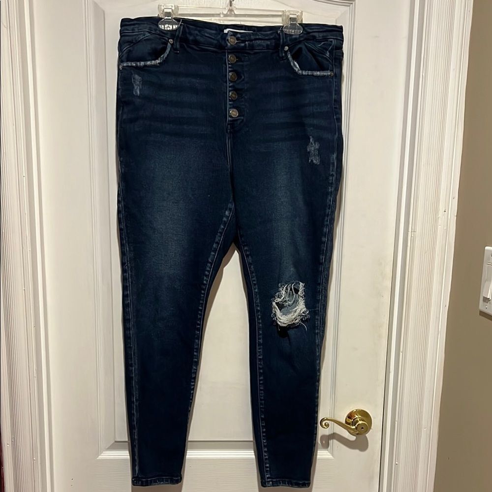 KanCan High Rise Blue Distressed Jeans